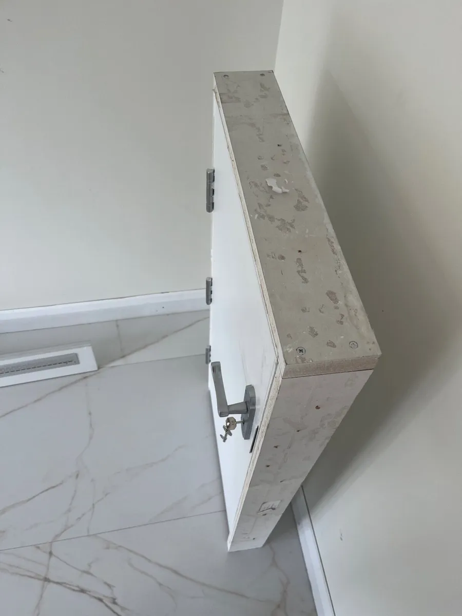 White Spandle door with Locker, keys and frame - Image 1