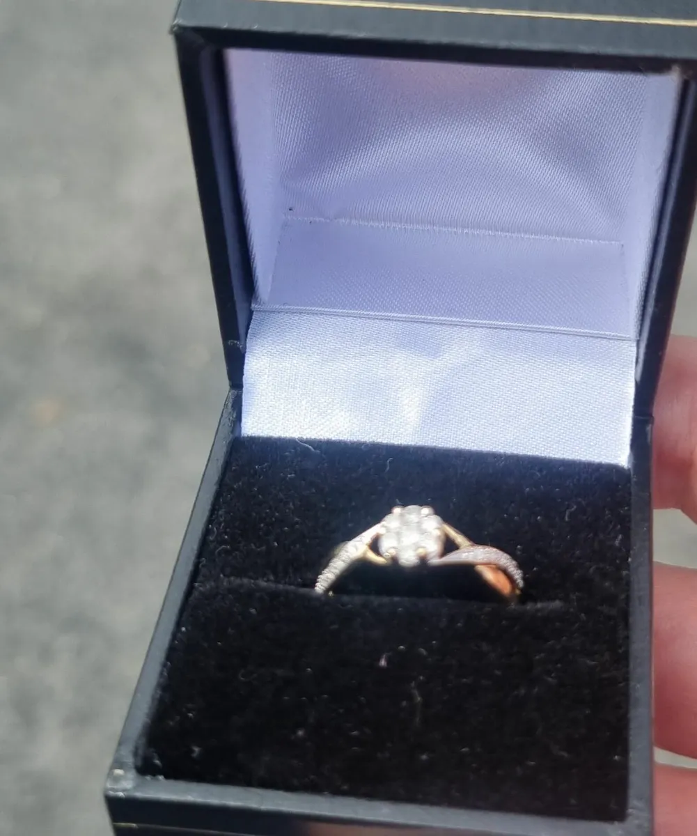 9ct Gold Diamond Engagement Ring - Image 1