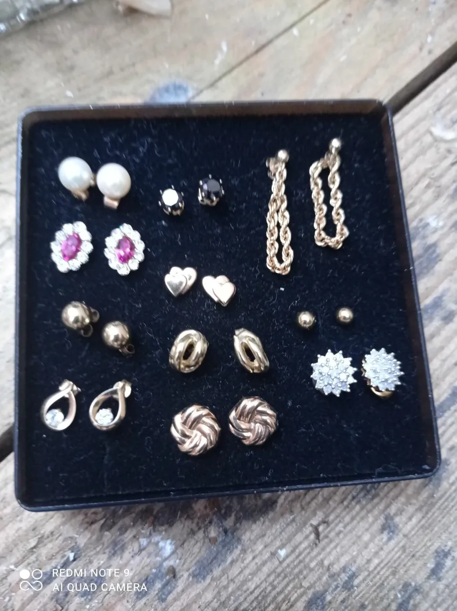 9ct gold earings - Image 1