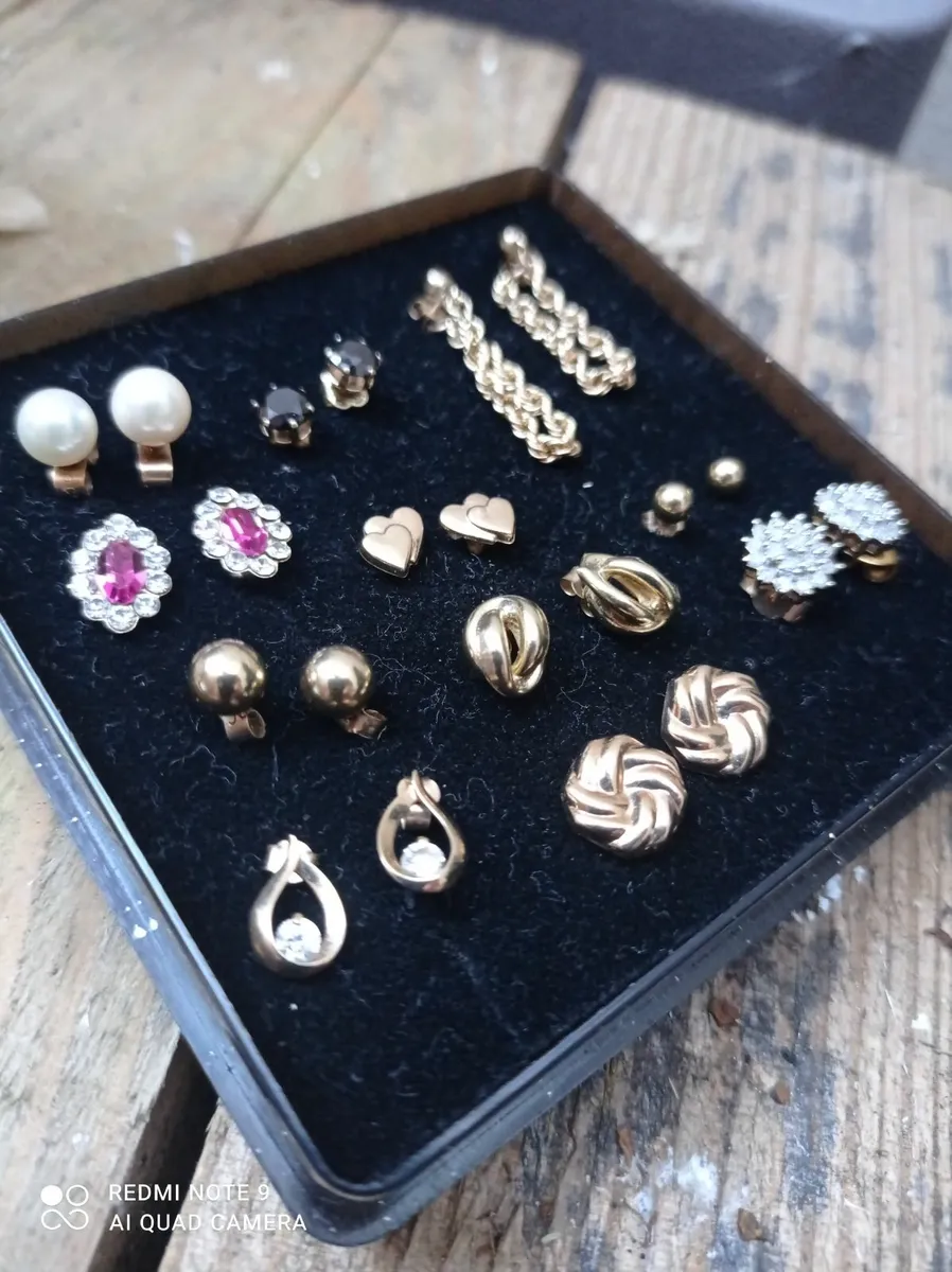 9ct gold earings - Image 2