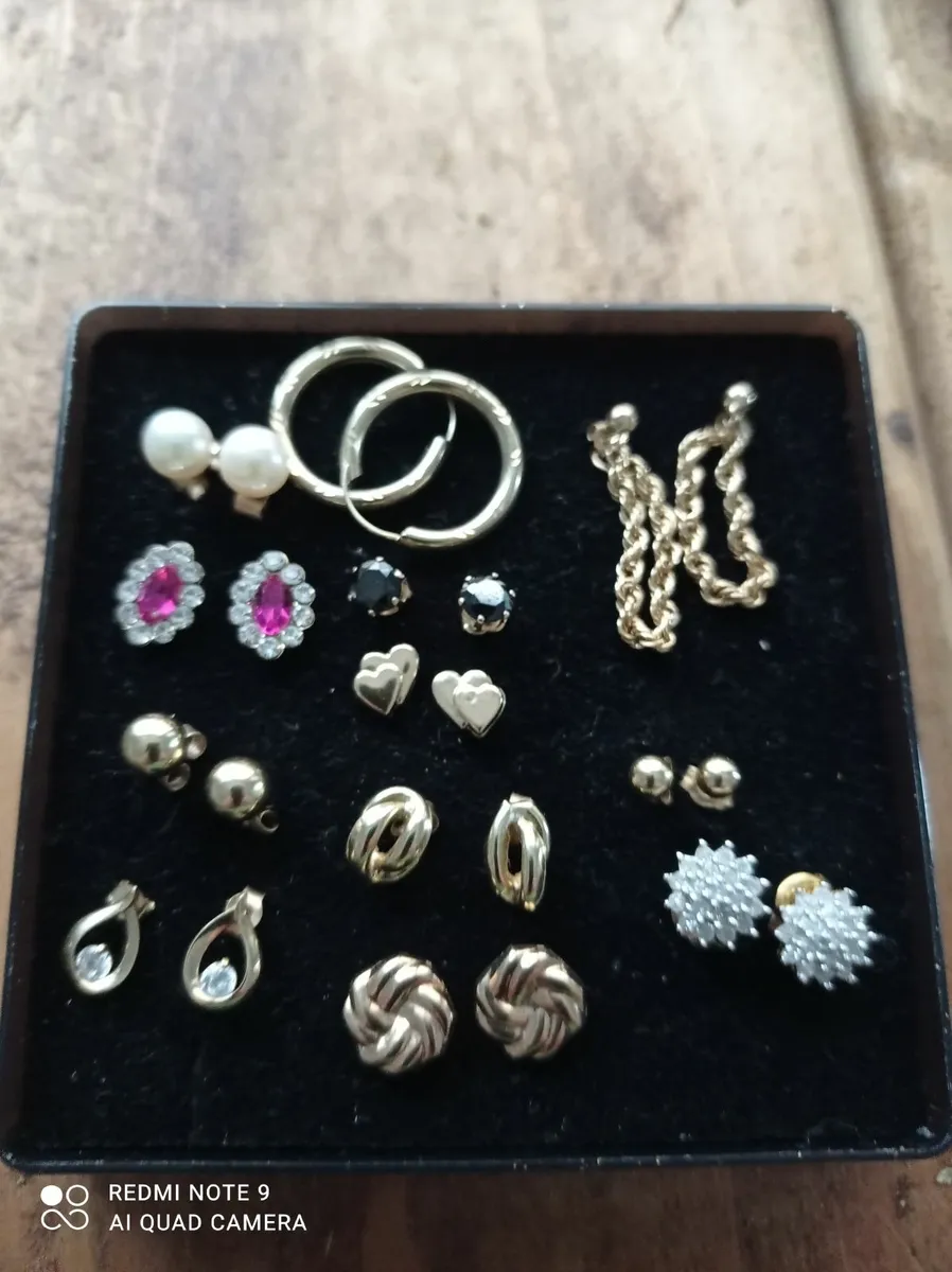 9ct gold earings - Image 3