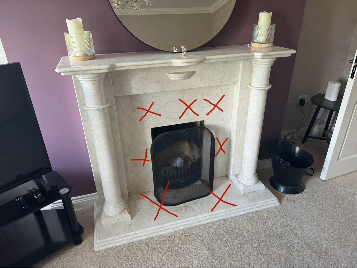 Italian Marble fire place - Image 2