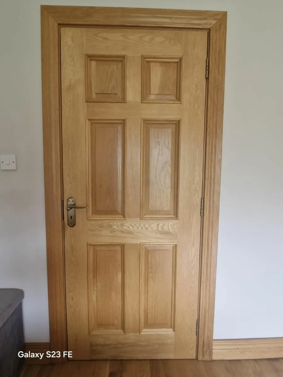 Solid  White Oak Interior Door - Image 1