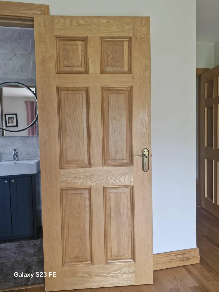 Solid  White Oak Interior Door - Image 2