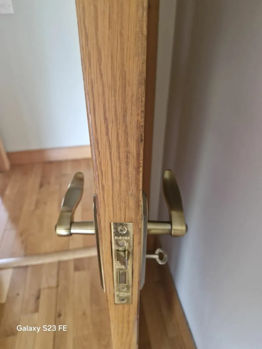 Solid  White Oak Interior Door - Image 3