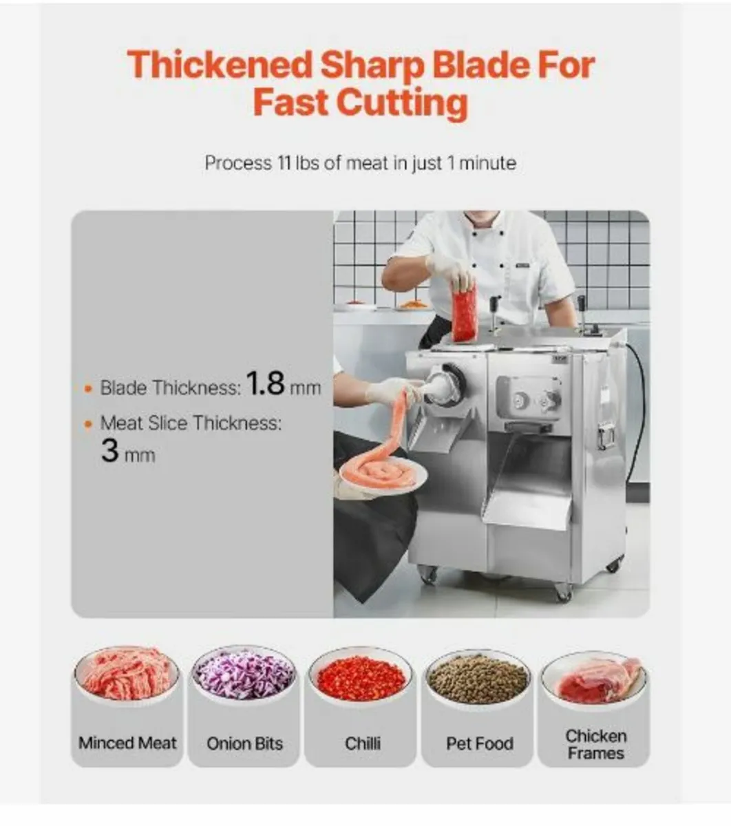 Commercial Electric Meat Grinder Slicer - Image 2