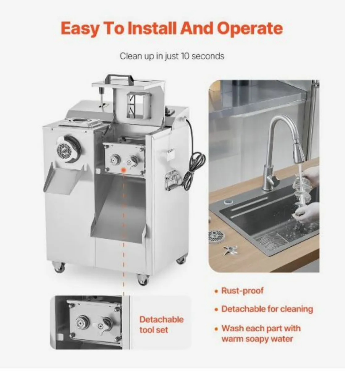 Commercial Electric Meat Grinder Slicer - Image 3