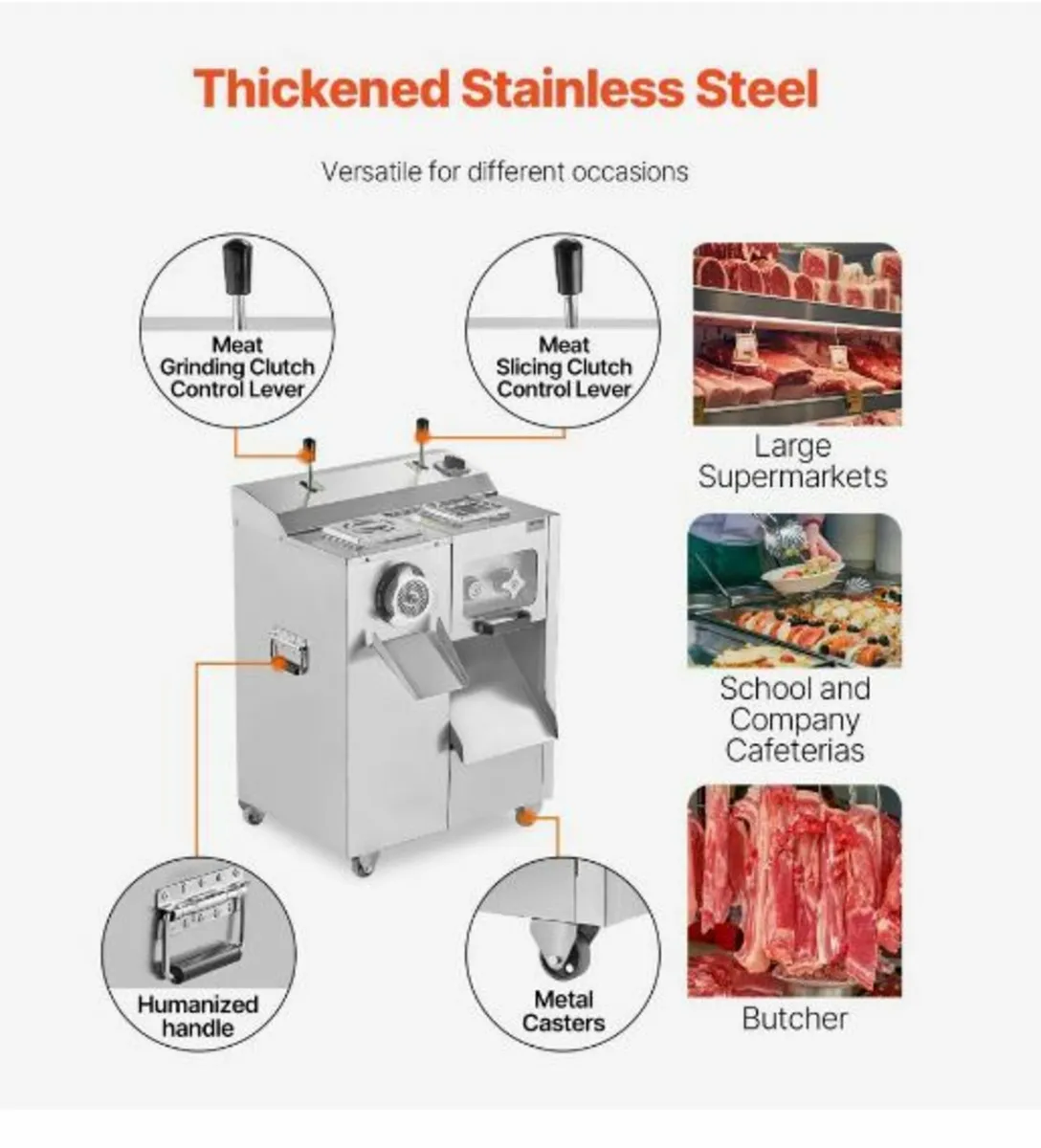 Commercial Electric Meat Grinder Slicer - Image 4
