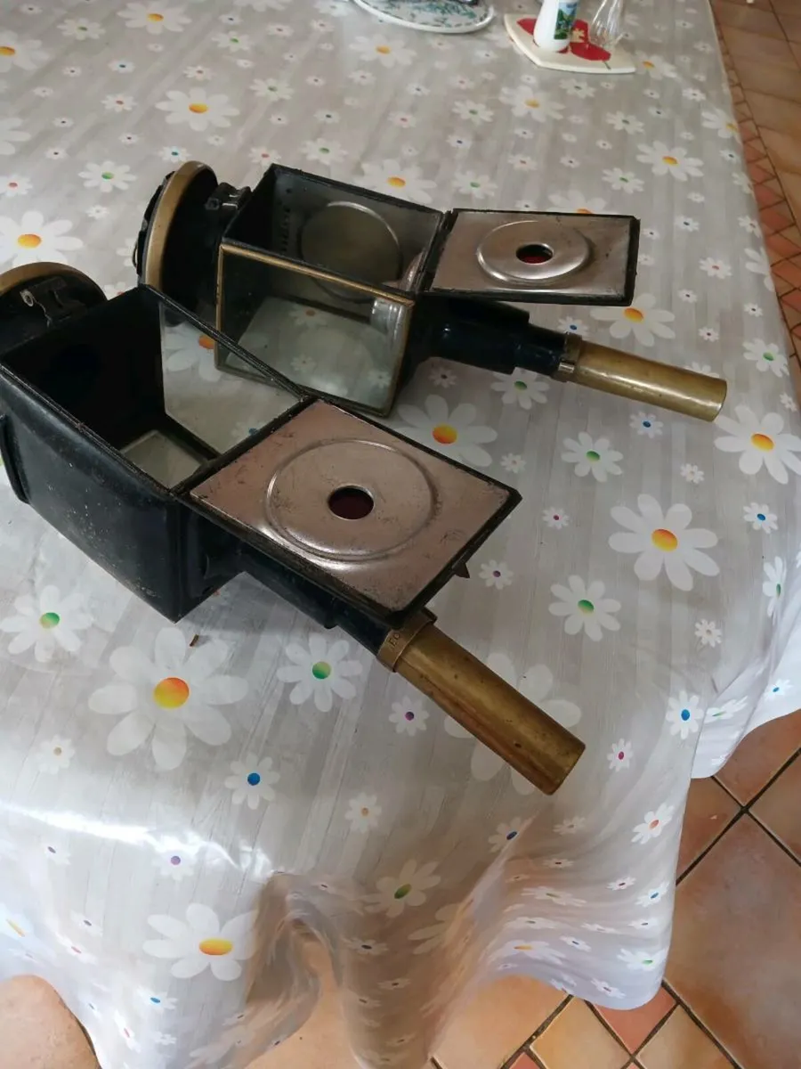 2 Early  Carraige Lamps - Image 1