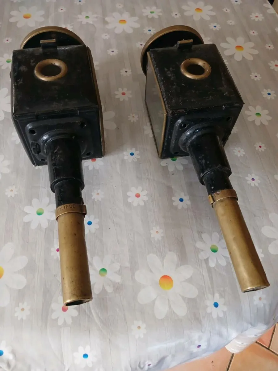 2 Early  Carraige Lamps - Image 2