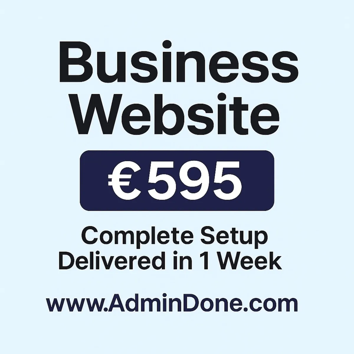 Business Website - €595 all in!