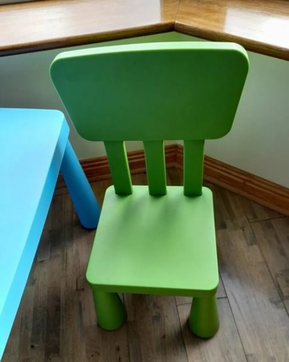IKEA Mammut table and two chairs - Image 3