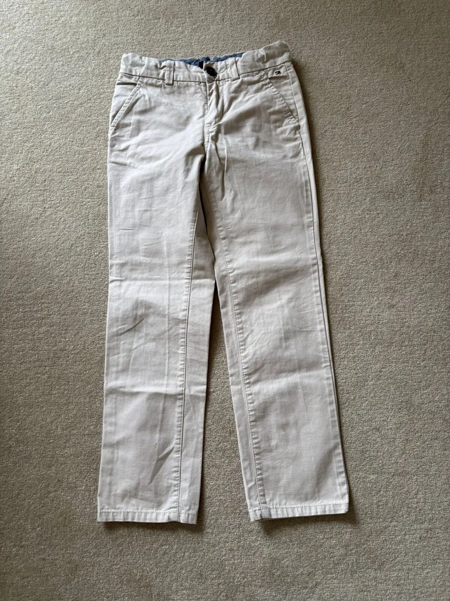 Tommy Hilfiger cream skinny chinos age 7-8 - Image 2