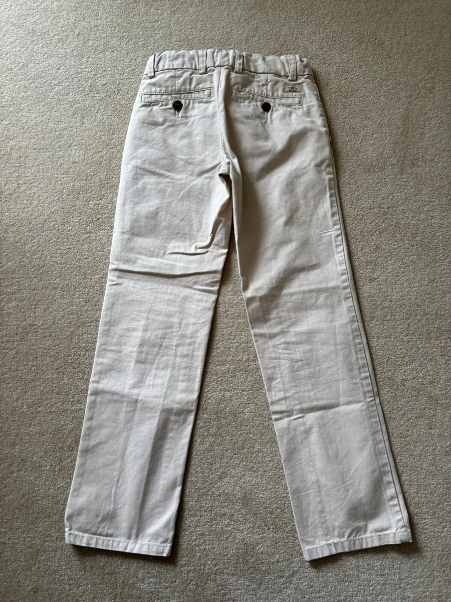 Tommy Hilfiger cream skinny chinos age 7-8 - Image 3