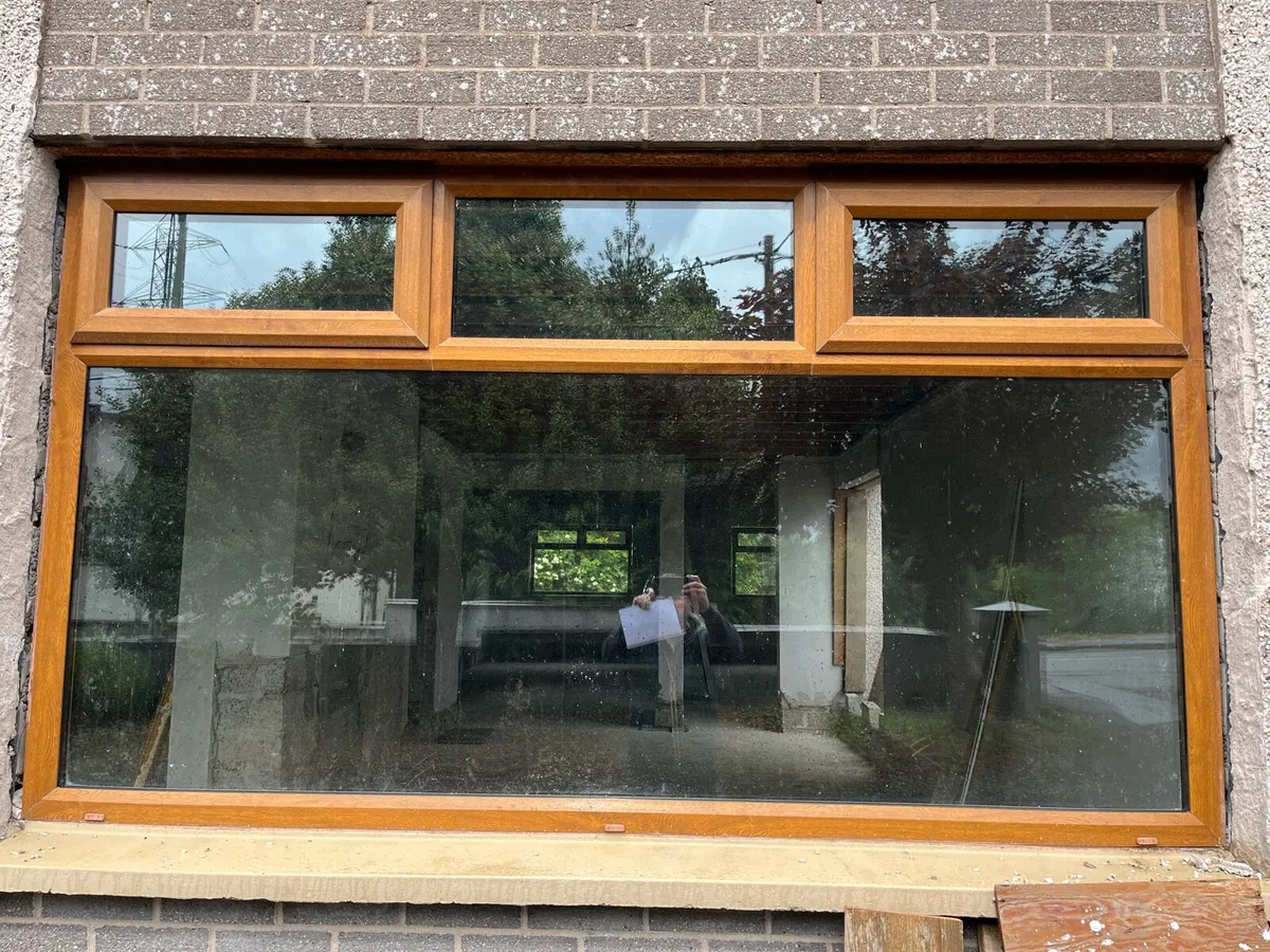 uPVC double glazed wood grain windows - Image 1