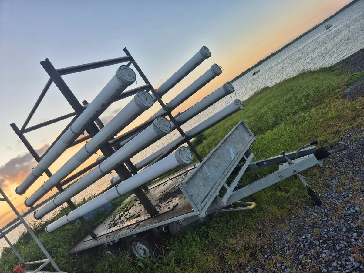 Flatbed Trailer w/ boat frame - Image 2