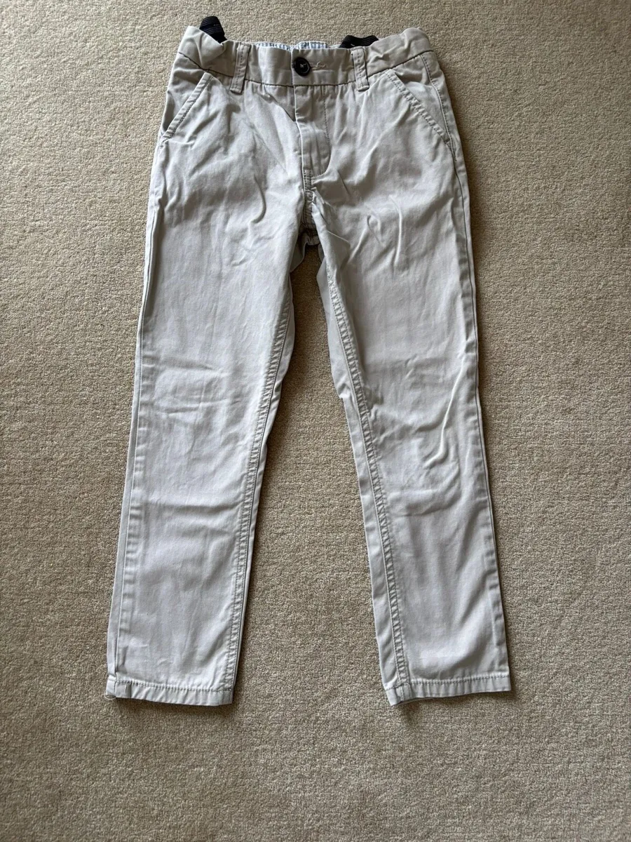 Paul Costelloe beige skinny chinos age 7-8 - Image 1