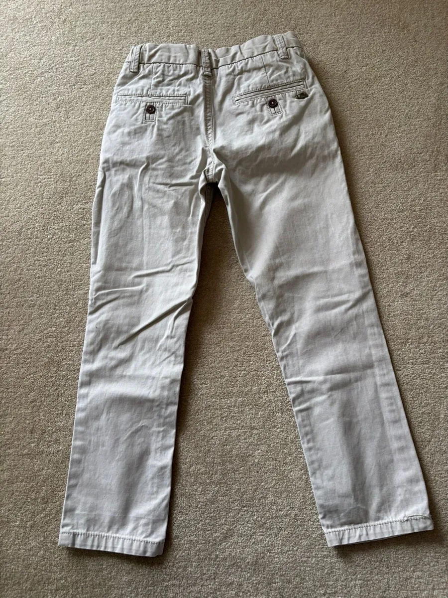 Paul Costelloe beige skinny chinos age 7-8 - Image 3