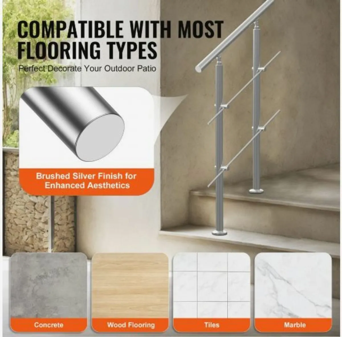 31.5in Handrails for Outdoor Steps 2 - Image 3