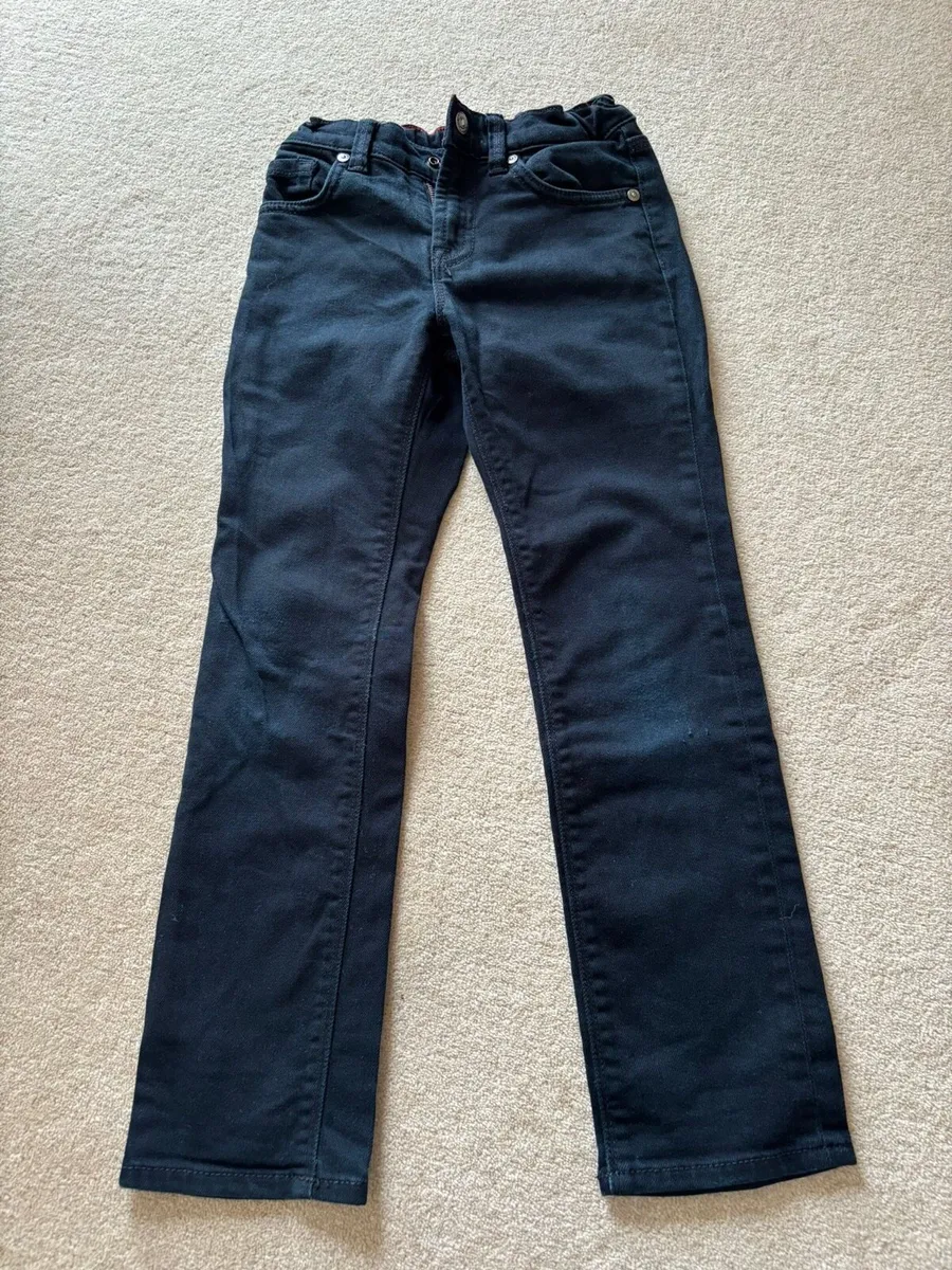 7 for all man kind black skinny jeans age 7-8 - Image 1