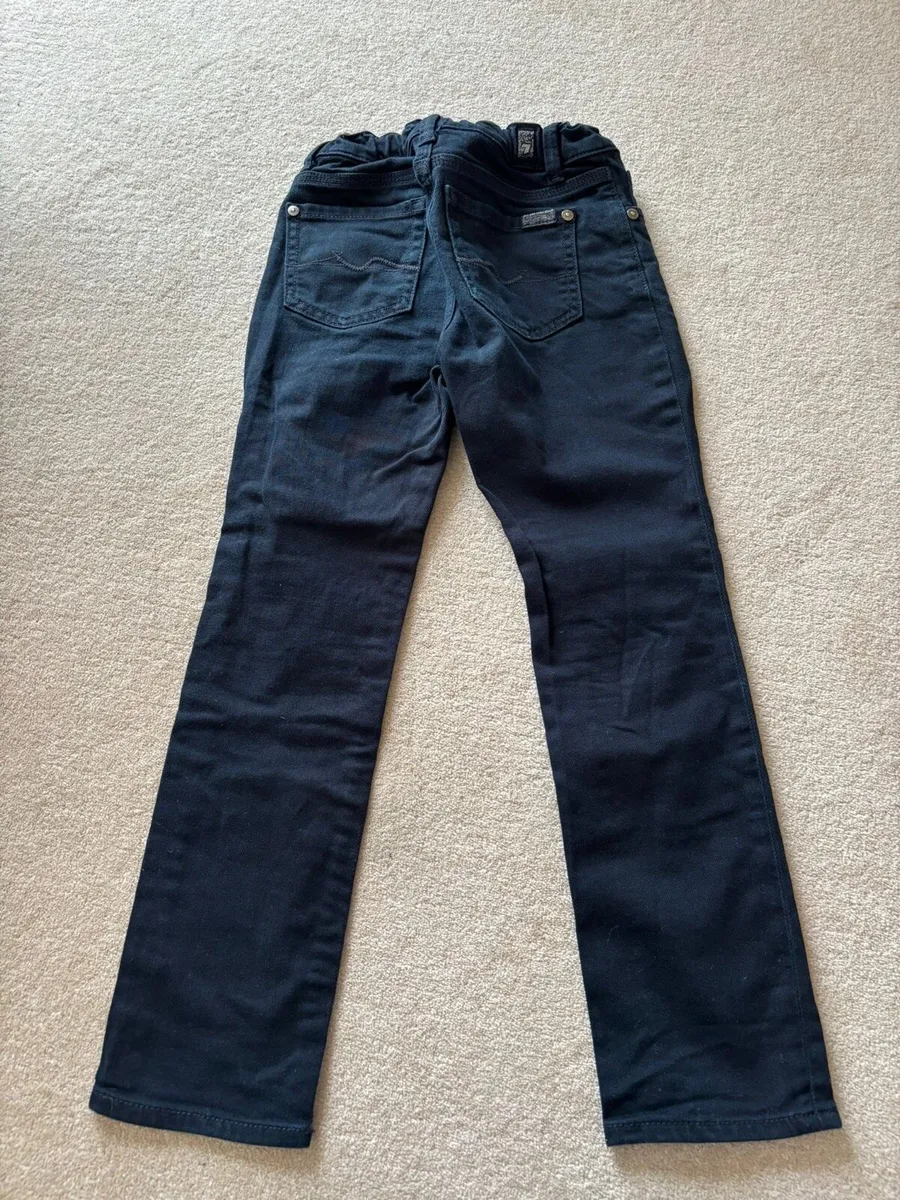 7 for all man kind black skinny jeans age 7-8 - Image 3