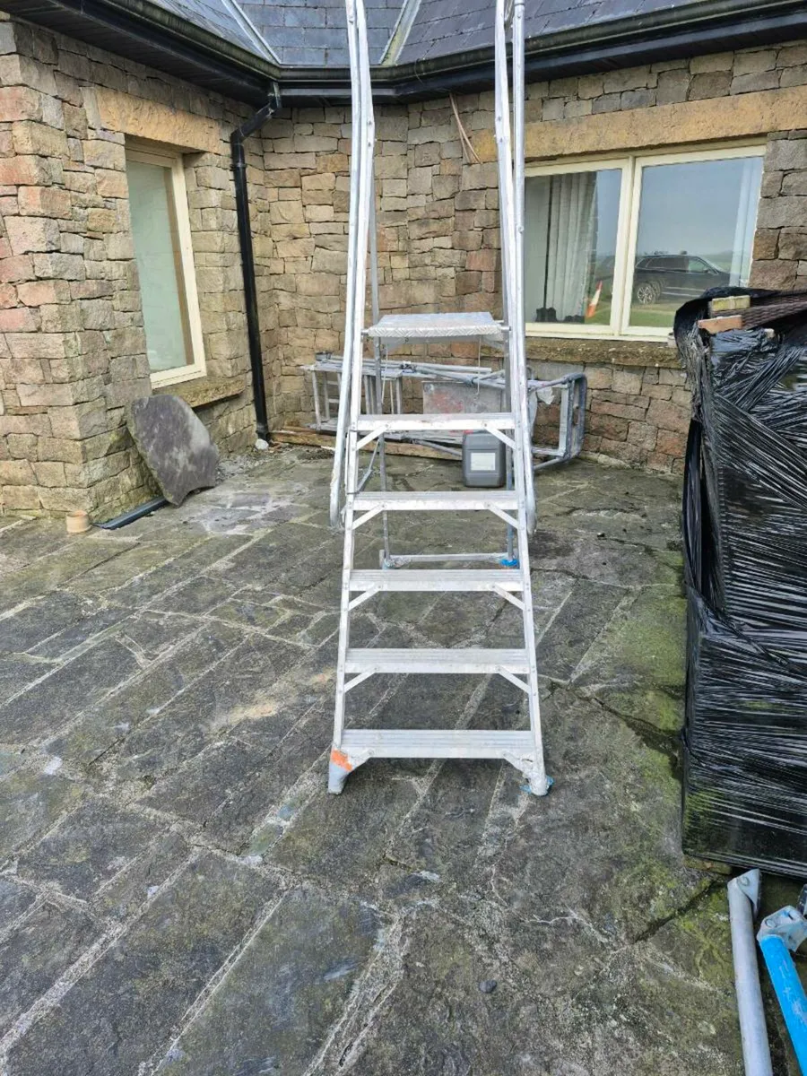 2.5m 'A' frame step ladder platforms extendable - Image 3