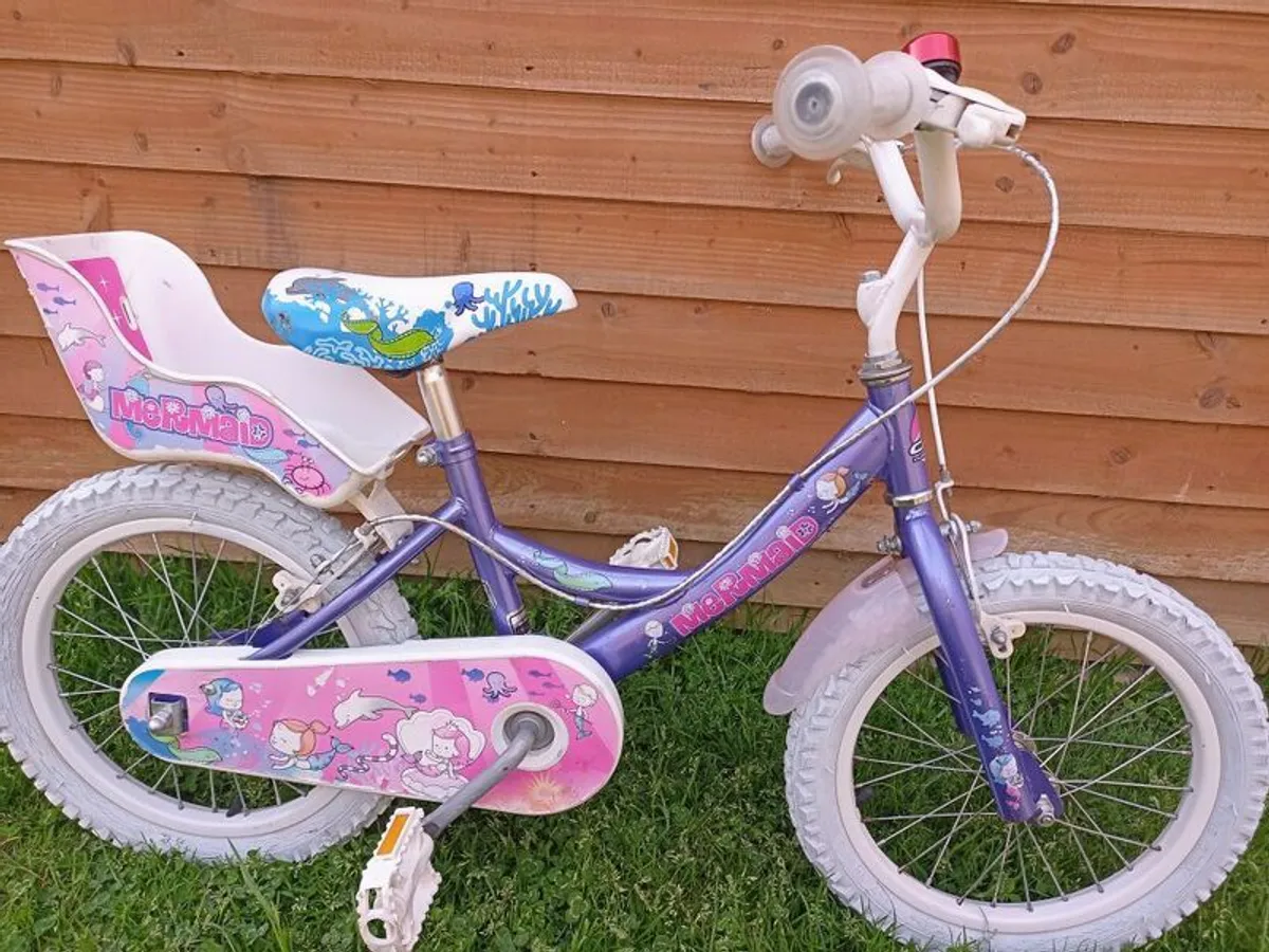 kids mermaid bike size 16 inch wheels. - Image 2