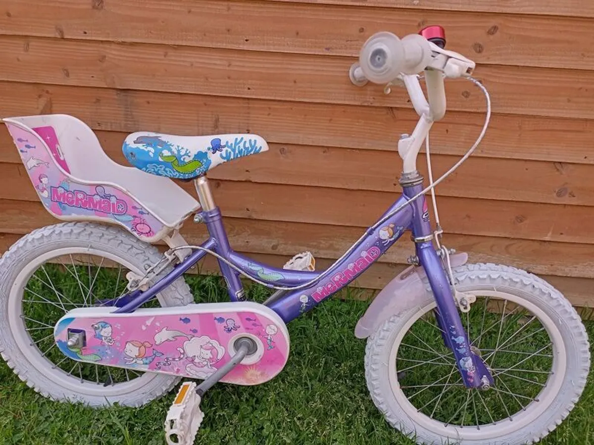 kids mermaid bike size 16 inch wheels. - Image 3