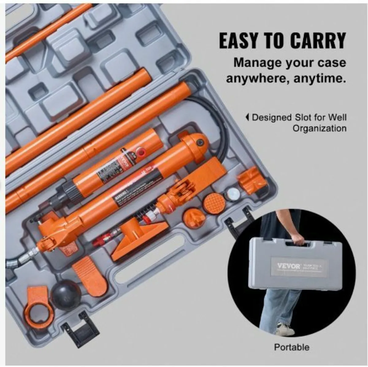 12 Ton Hydraulic Jack Air Pump Lift Ram - Image 4