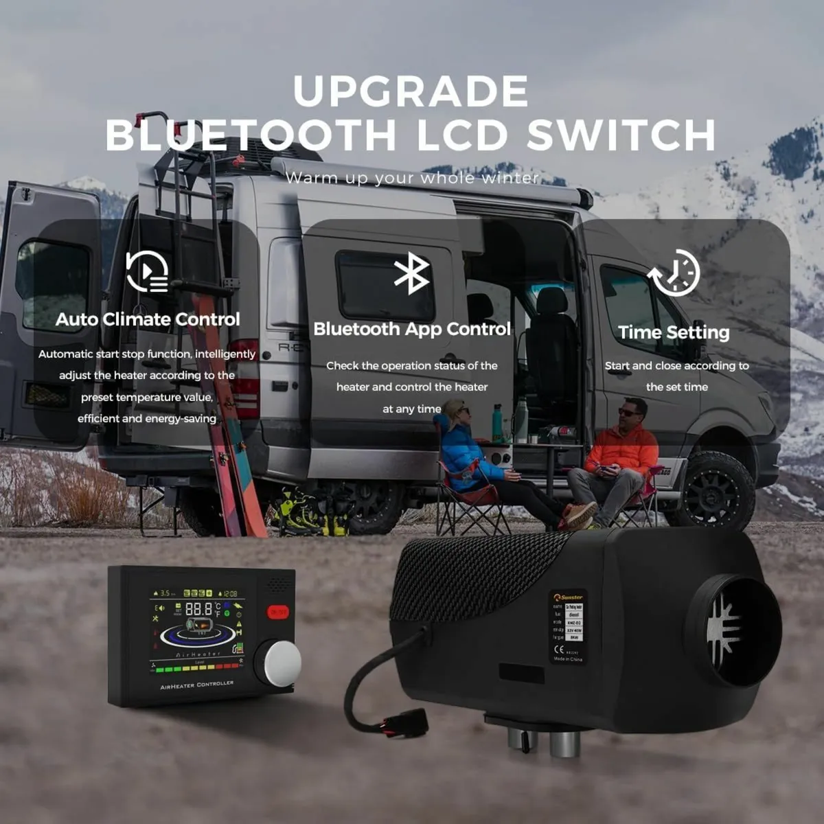 12V 8KW Diesel Heater,LCD,Remote,Bluetooth - Image 2