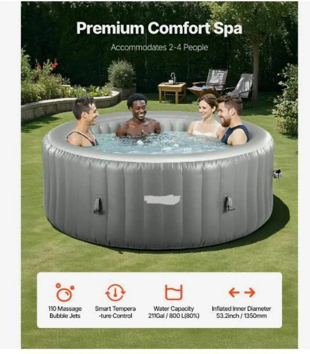 Inflatable Hot Tub 2 to 4 Person 1800 x 660 mm - Image 2