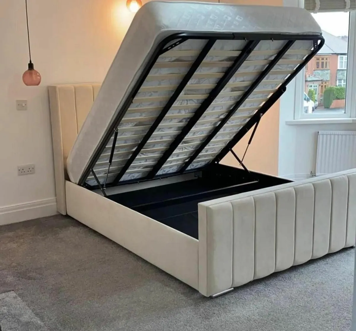 New Ottoman Storage Bed Double 4ft Bed King Bed - Image 1