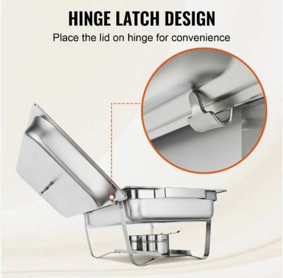 4-Pack Rectangle Chafing Dish Set - Image 3