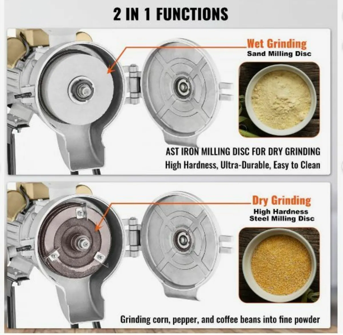 3000W Electric Grain Grinder Corn Wheat Flour - Image 4