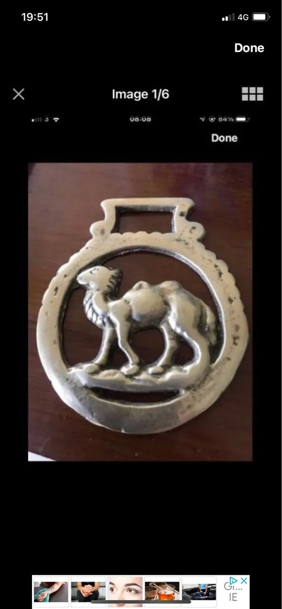 Vintage Brass Camel Bottle Opener - Image 1