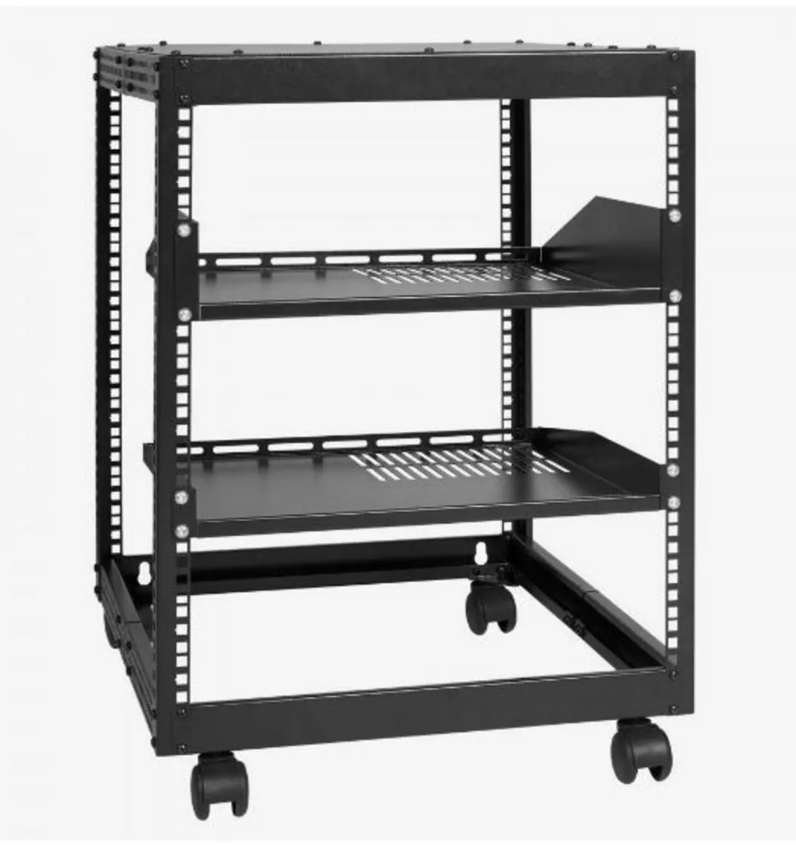 12U Open Frame Server Rack, 15''-40'' Adjustable - Image 1