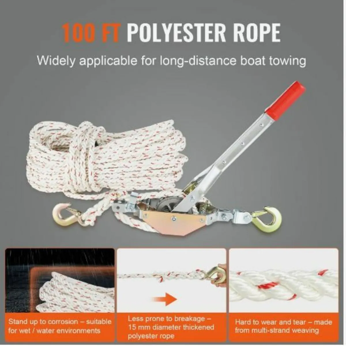 Rope Puller, 3/4 Ton (1,653 lbs) Pulling Capacity - Image 3