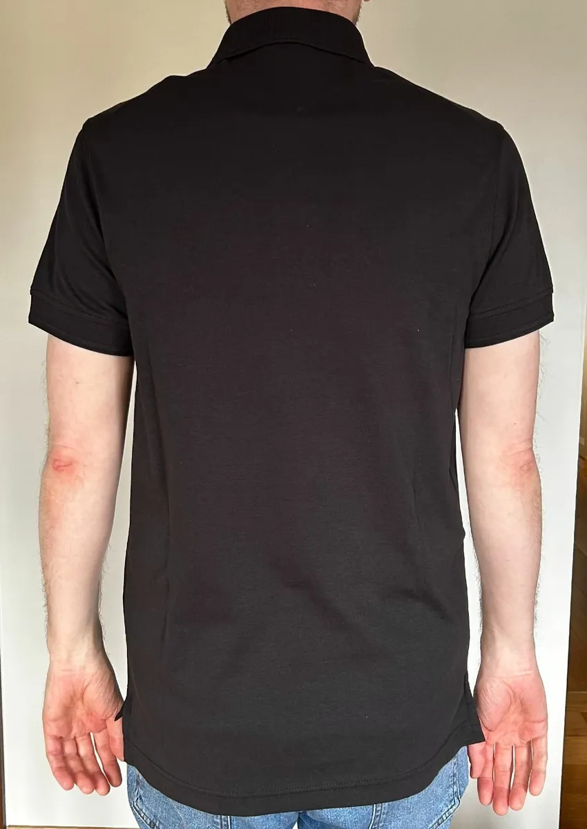 Tommy Hilfiger Black Slim Fit Polo Shirt Small - Image 2