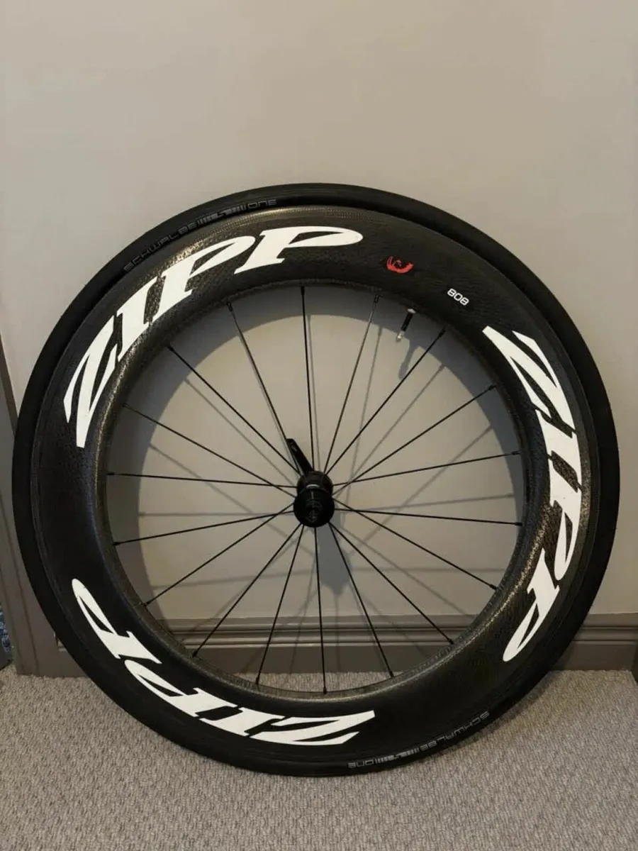 Zipp 808 firecrest carbon clincher front wheel - Image 2