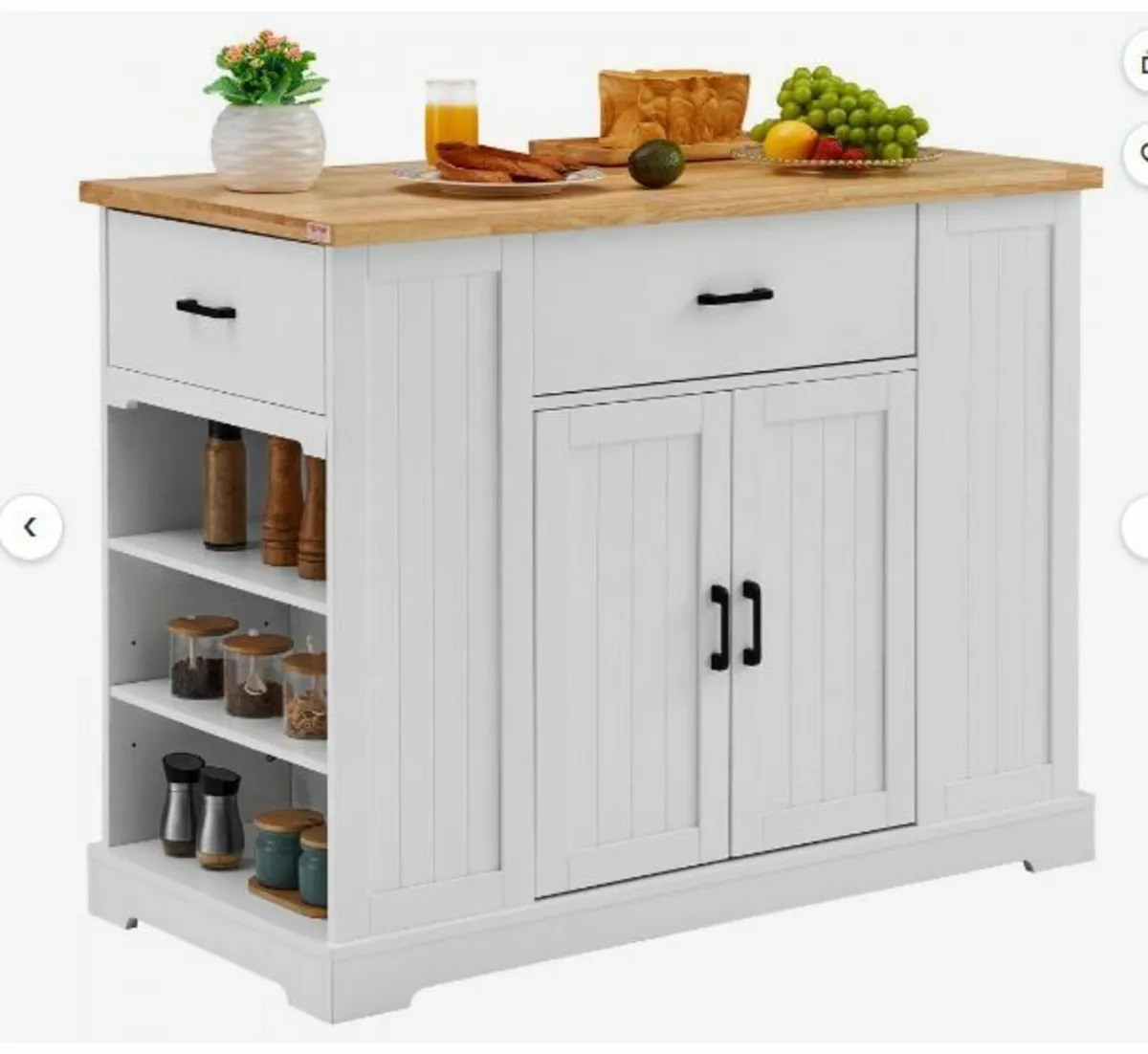 Kitchen Island Cart Storage Cabinet - Image 1