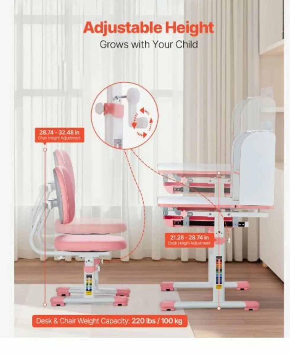 Kids Study Chair and Desk - Image 3