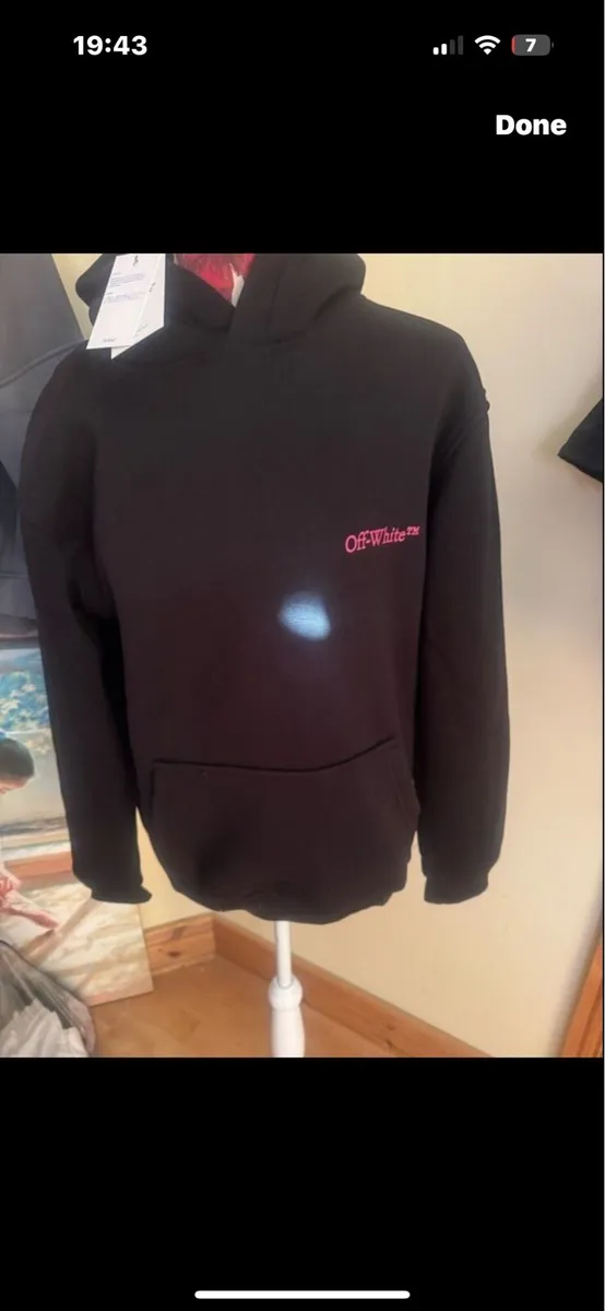 Men’s off white hoodie - Image 1
