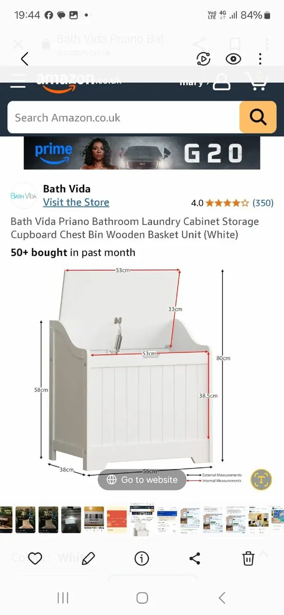 Bathroom laundry cabinet - Image 4