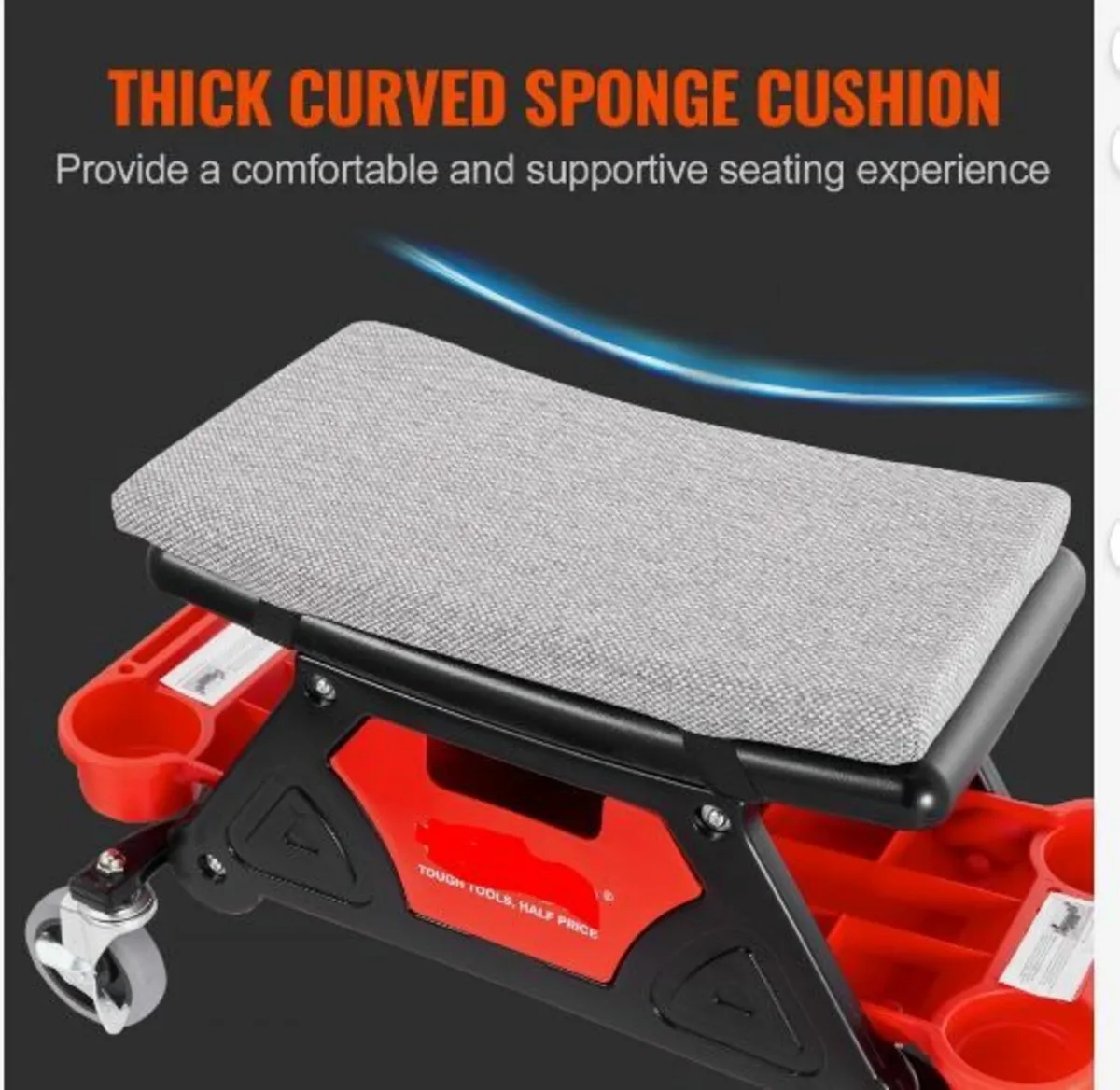 Mechanics Stool, 300 LBS Capacity - Image 3