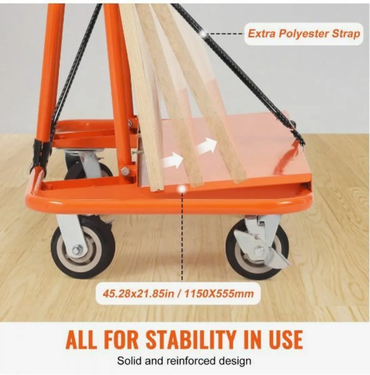 Drywall Cart, 3000 LBS Panel Dolly Cart - Image 4