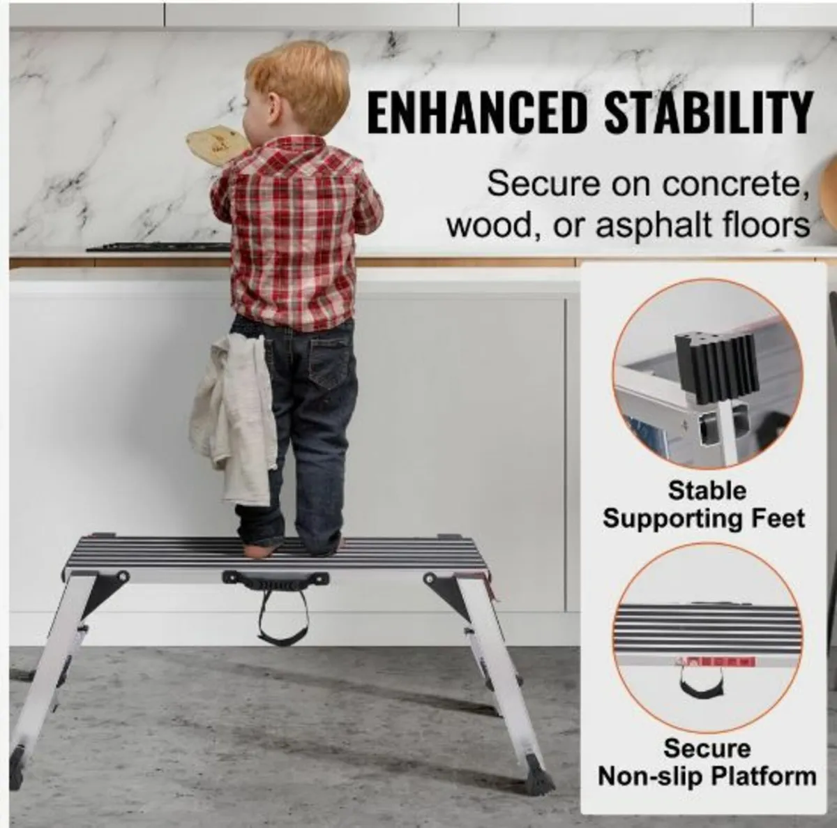 Folding Work Platform, 660 lbs Load Capacity - Image 4