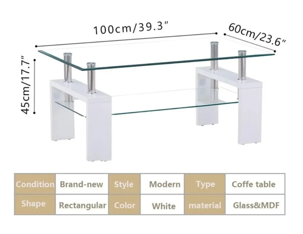 Glass Coffee Table - Image 1