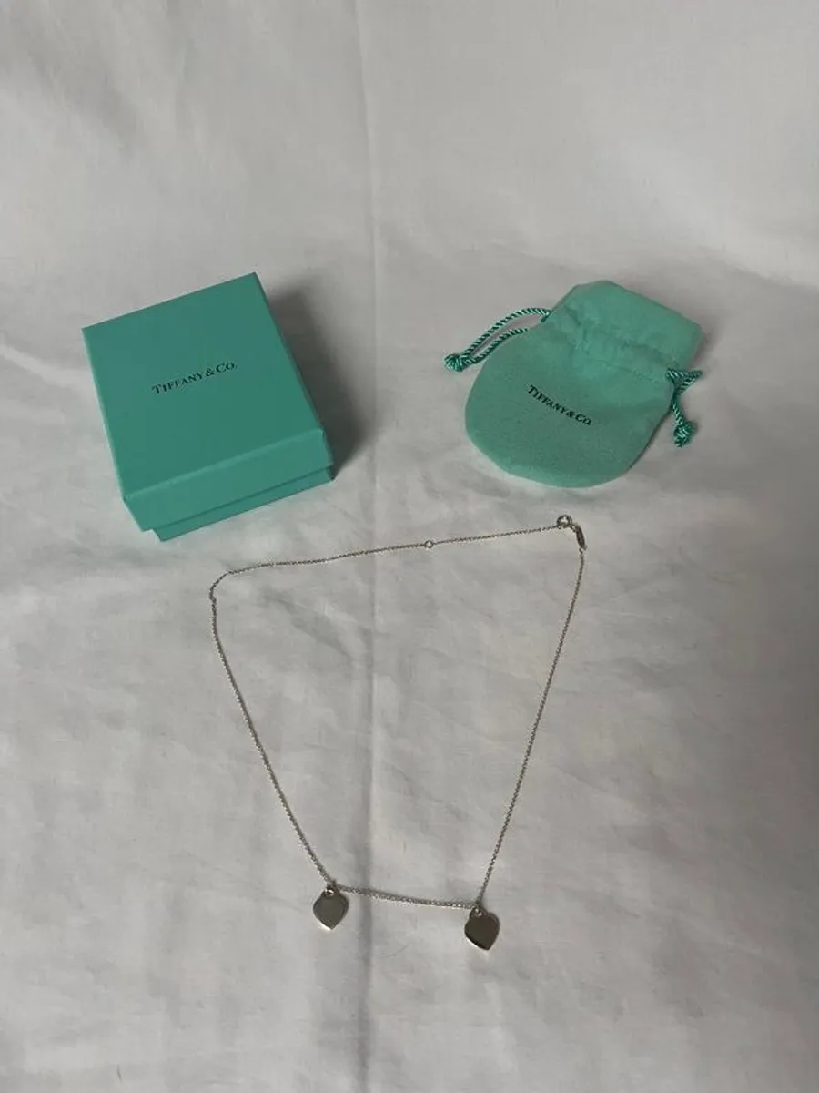 Tiffany Necklace Double Heart Pendant Pink - Image 2