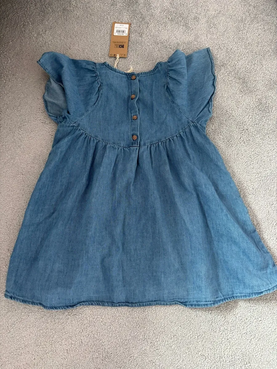 Next girls Blue denim dress. - Image 2