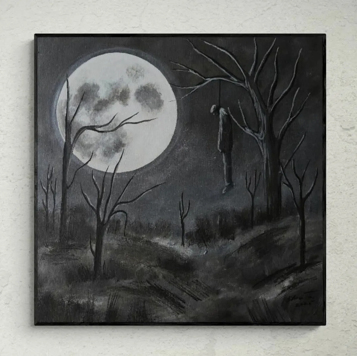 Original hand paint picture, painting by Strzala